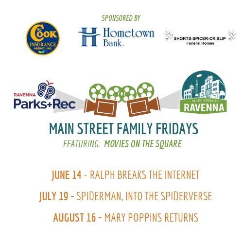Main Street Family Fridays featuring “Movies on the Square”