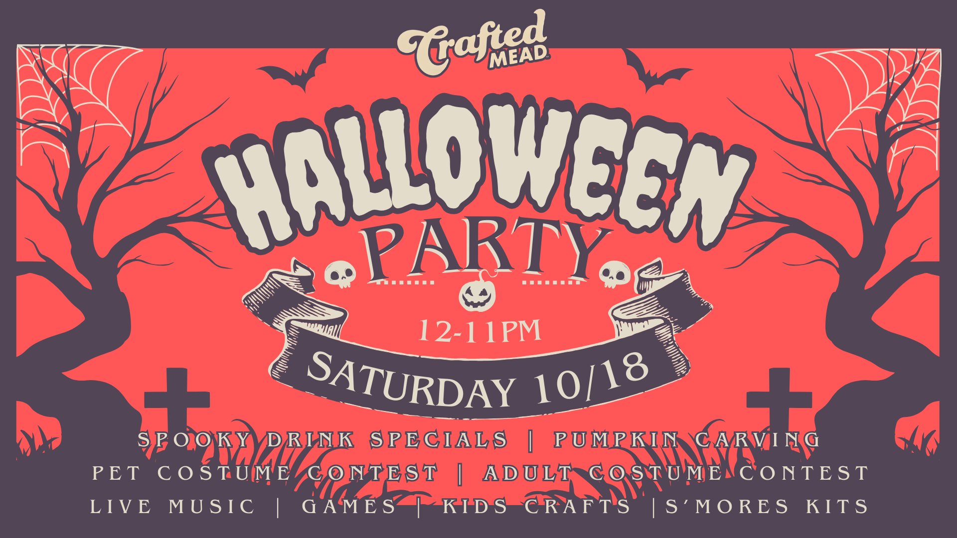 Crafted Artisan Meadery’s Annual Halloween Party!